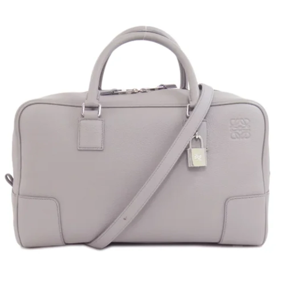Loewe Pre-owned Leather handbags Gray Dames