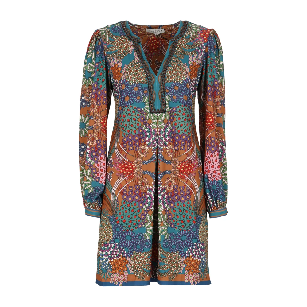 Hale Bob Multicolor V-hals jurk met kralen Multicolor Dames