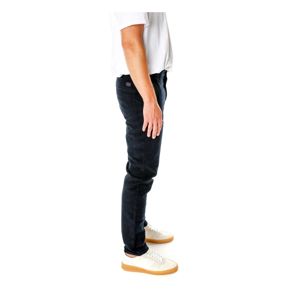 Nudie Jeans Slim Fit Corduroy Broek Blue Heren