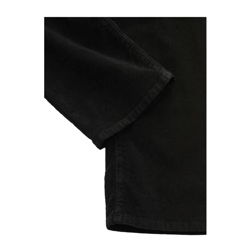 Jacob Cohën Zwarte gladde ribfluwelen broek voor casual elegantie Black Heren
