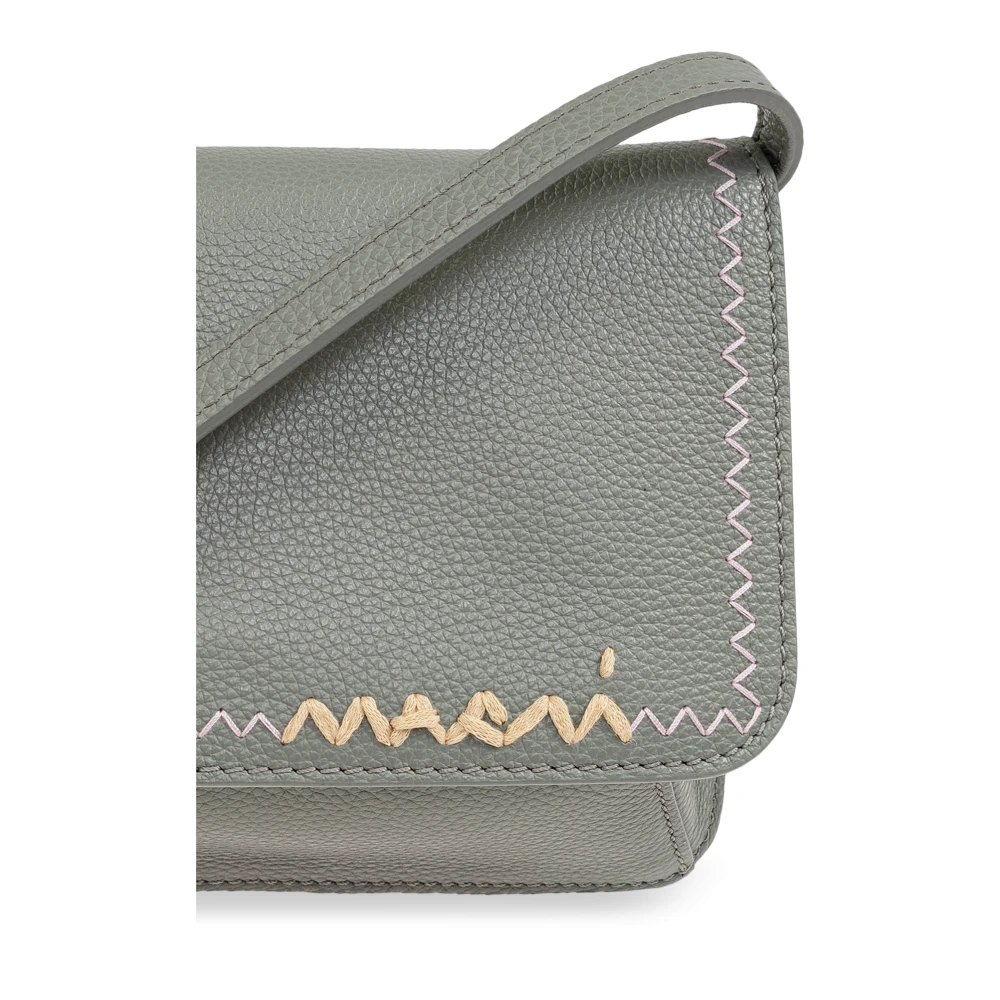 Marni Leren schoudertas Gray Dames