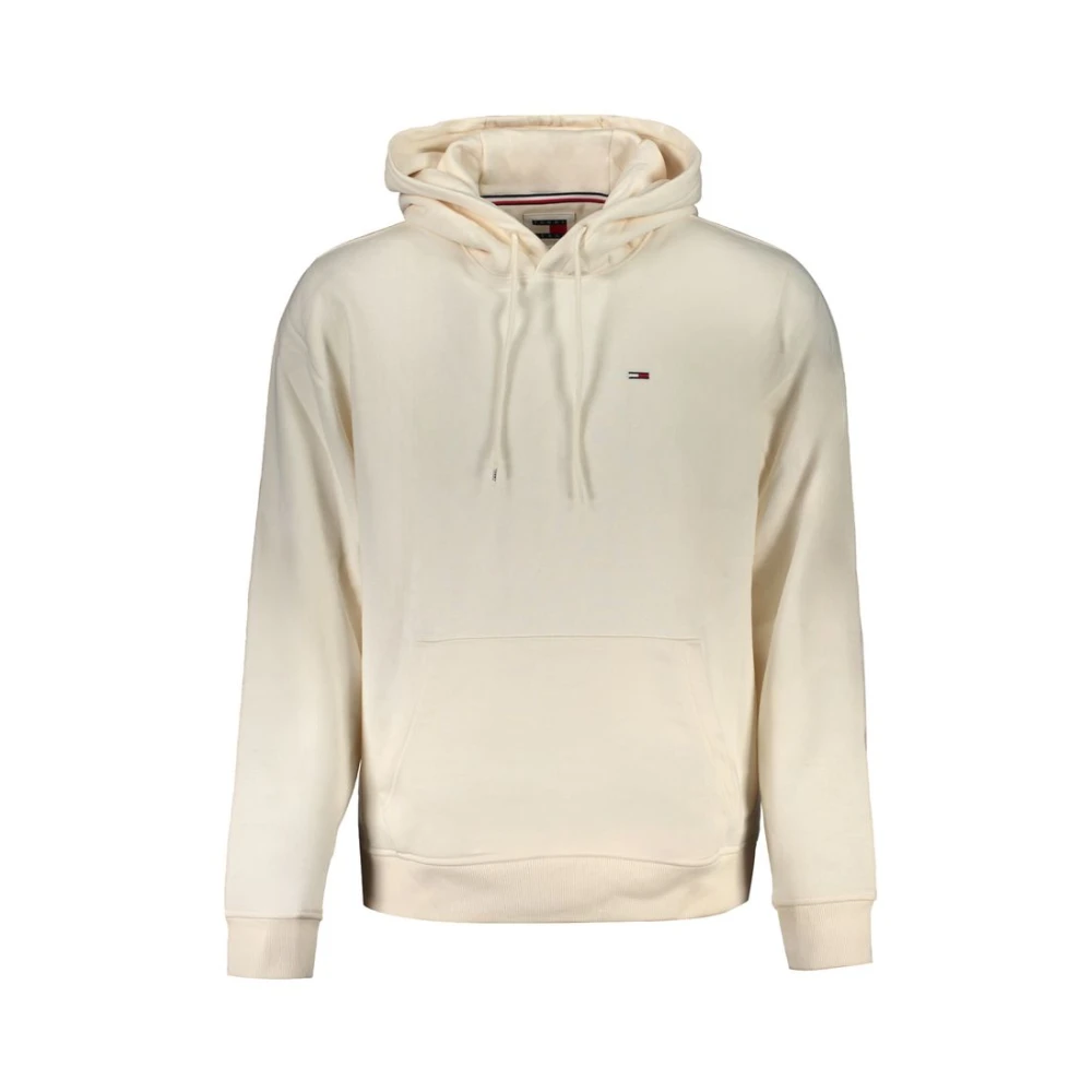 Tommy Hilfiger Men's Beige Stylish Cotton Hoodie With Appliqué Detail