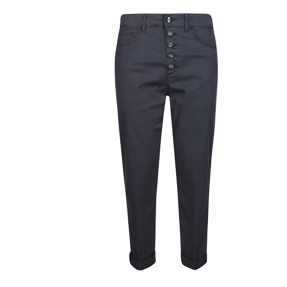 Dondup Cropped Trousers Blue Dames