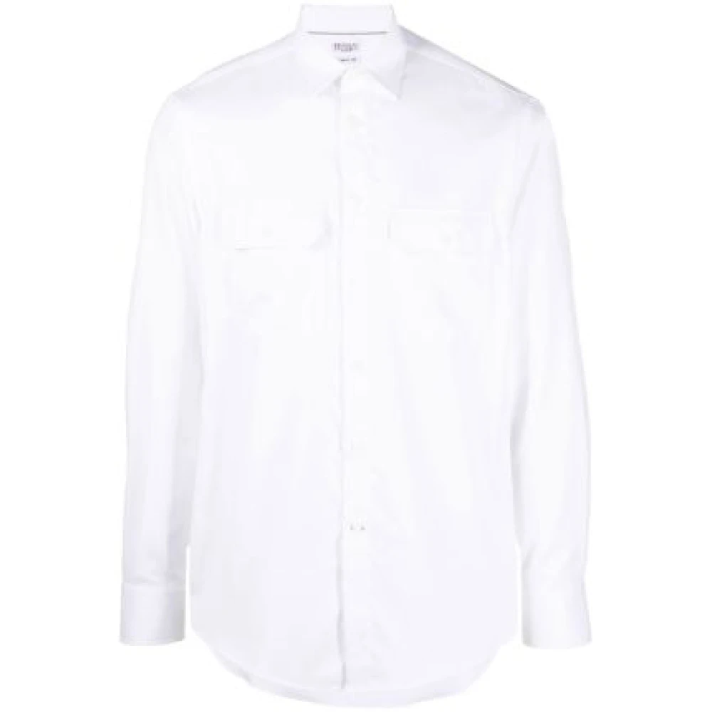 BRUNELLO CUCINELLI Overhemd met twee zakken White Heren