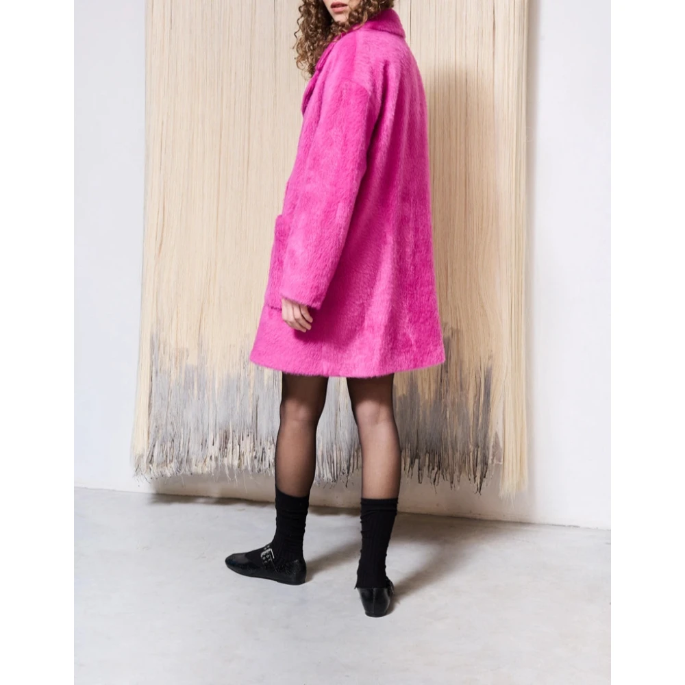 Kaos Eivormige Jas Model Qijle004 Pink Dames