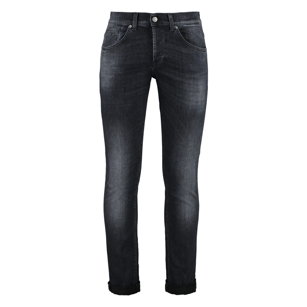 Dondup Biologisch Katoen Omgeslagen Zoom Jeans Black Heren