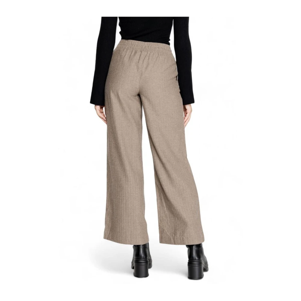 Jacqueline de Yong Bruine Katoenmix Jeans & Broeken Brown Dames
