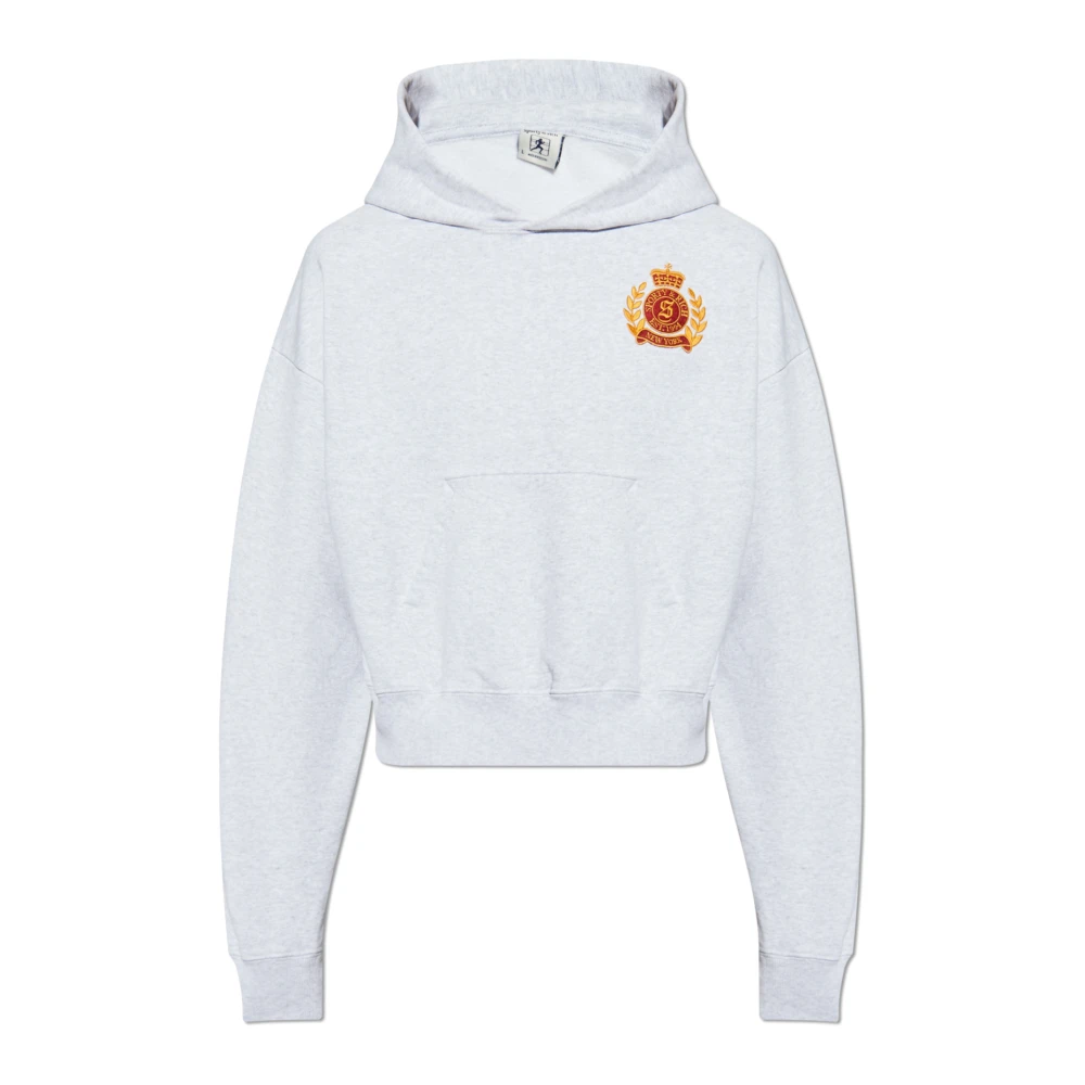 Sporty & Rich Sweatshirt uit de New York Crest collectie Gray Heren