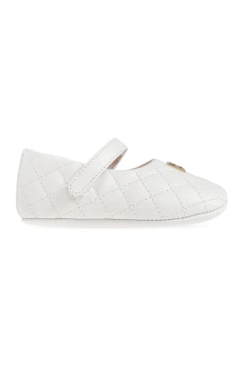 Quiltade ballerinaskor i läder