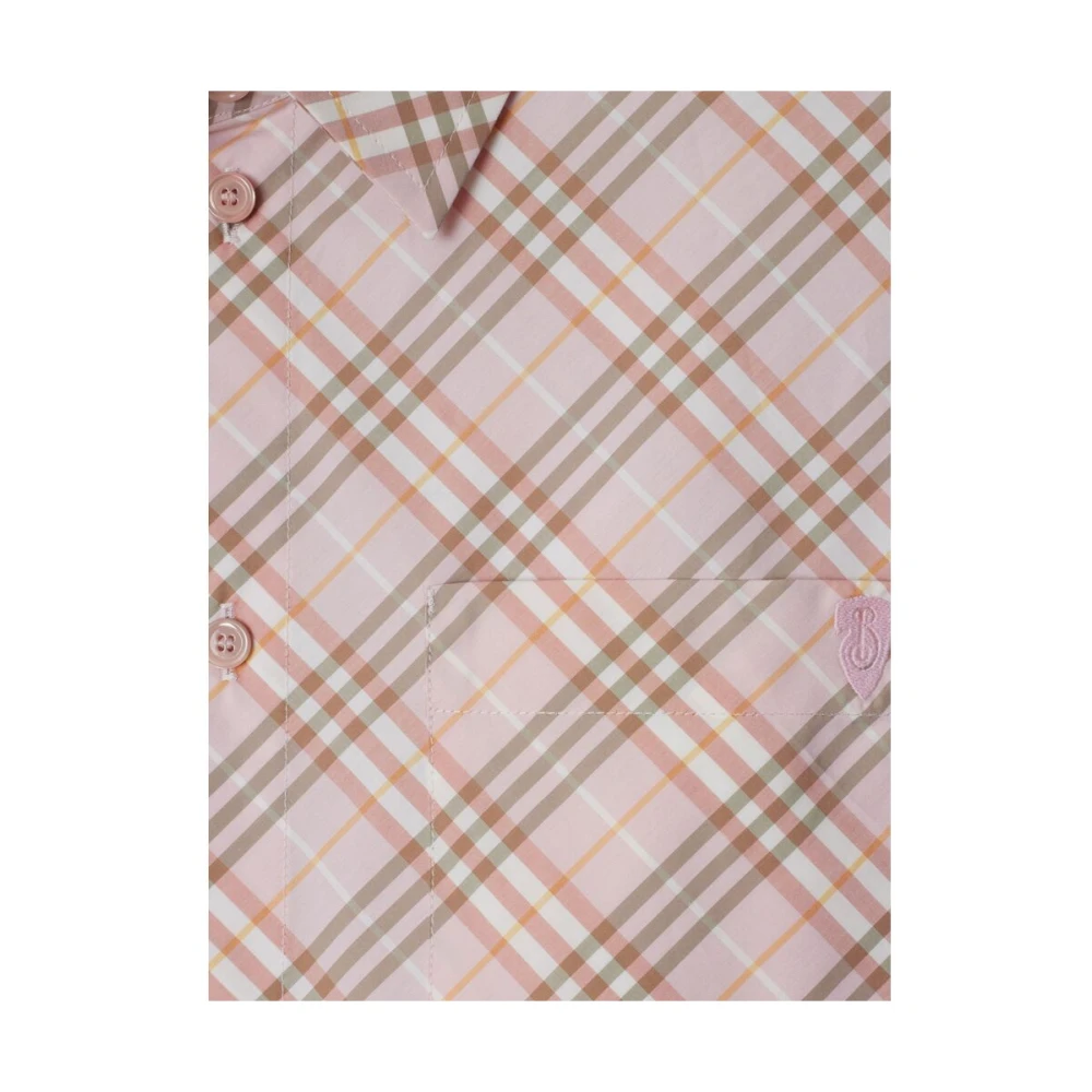 Burberry Vintage Check Patroon Katoenen Overhemd Pink Dames