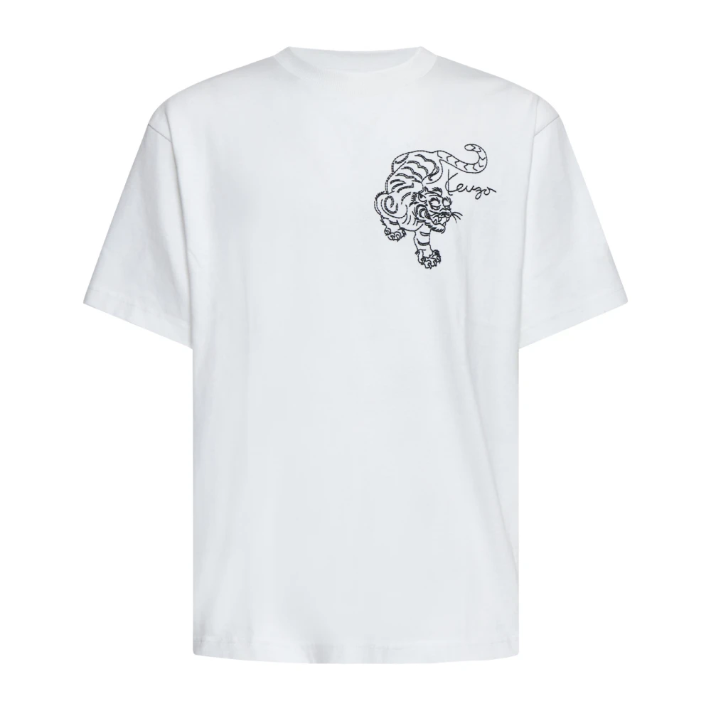 Kenzo Stijlvolle Beige T-shirts en Polos White Heren