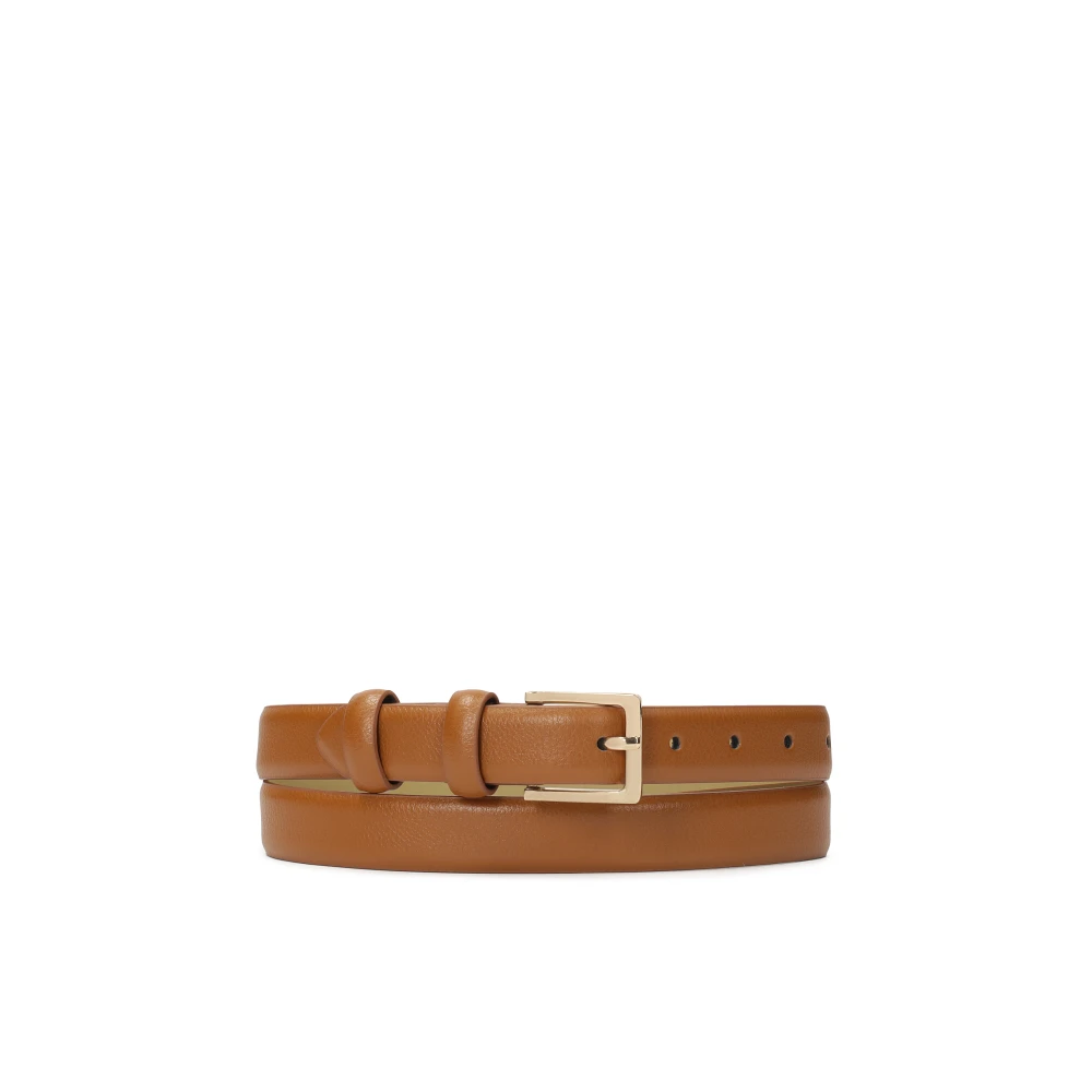 Kazar Leren riem met minimalistische gesp Brown Dames
