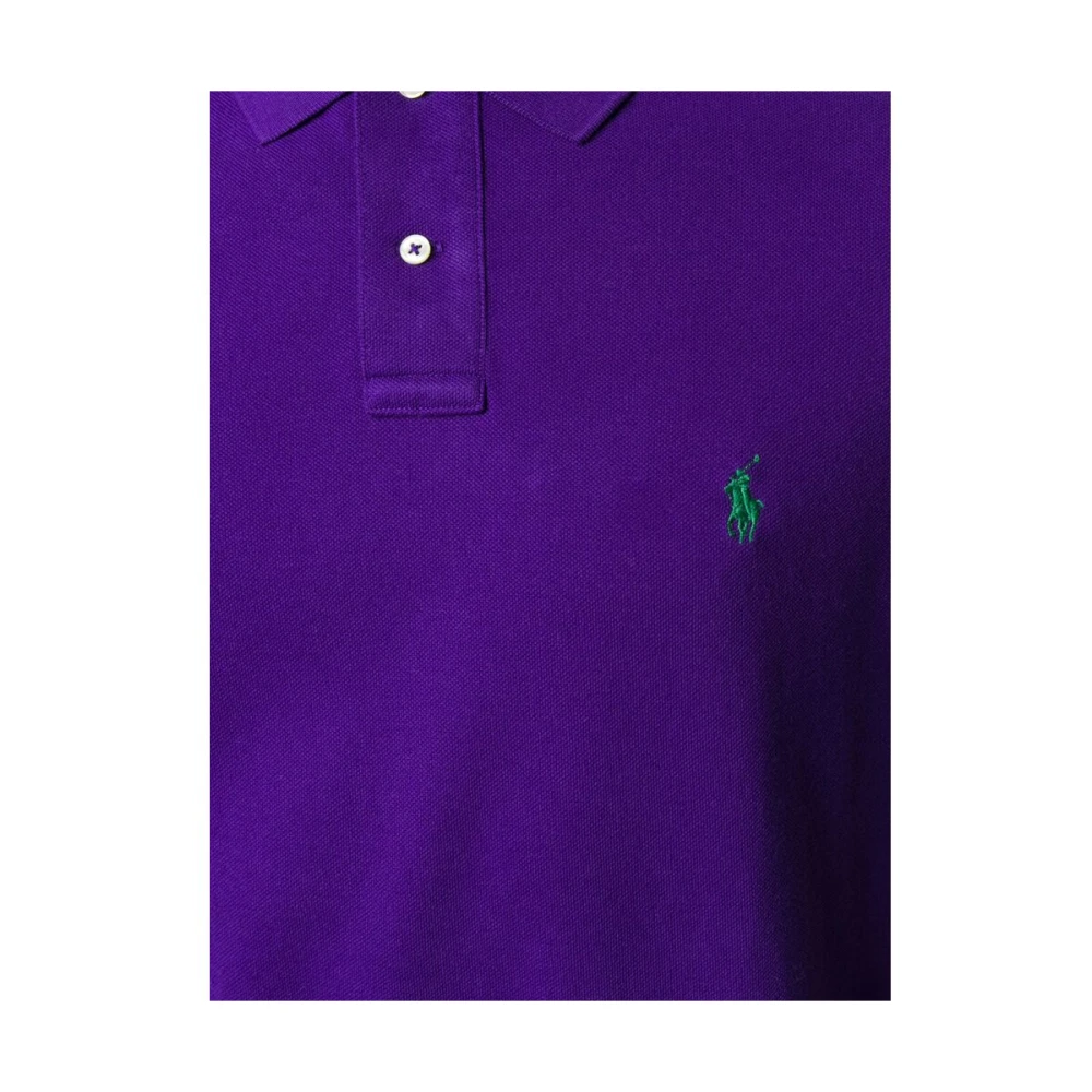 Ralph Lauren Polo shirt met korte mouwen en geborduurd logo Purple Heren