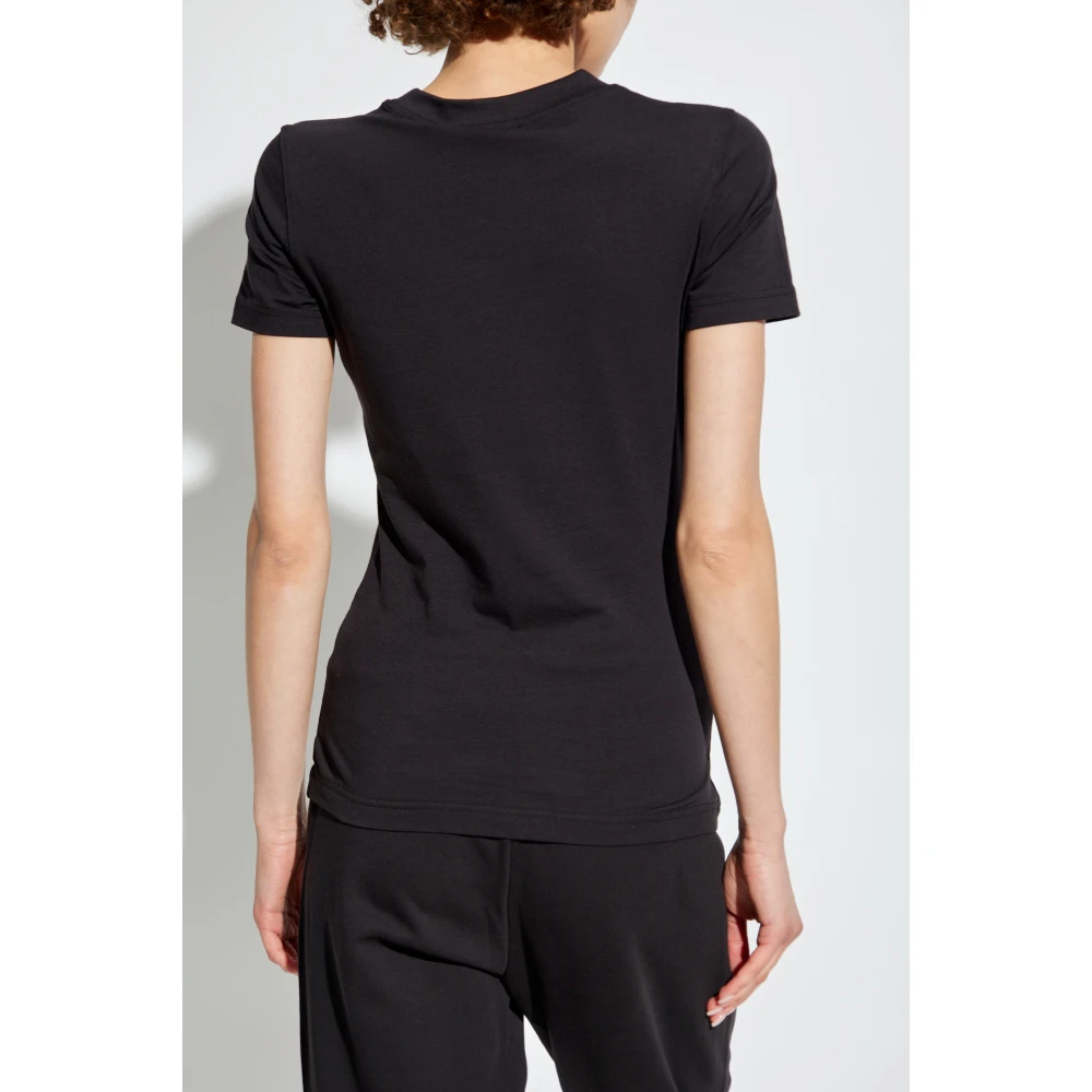 Versace Jeans Couture T-shirt met logo Black Dames