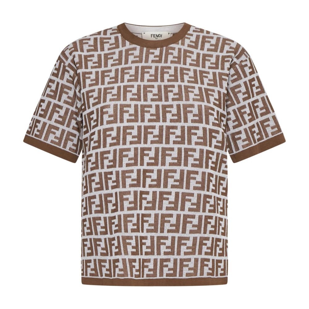 Fendi Stijlvolle T-shirts en Polos Brown Dames
