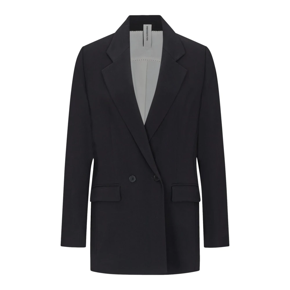drykorn Relaxed Fit Double-Breasted Blazer Black Dames