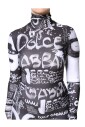 robe-combinaison-noire-moulante-a-col-roule-et-logo