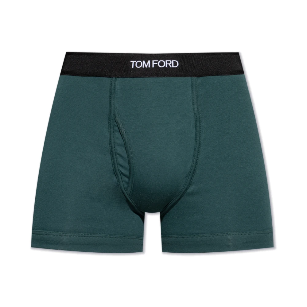 Tom Ford Mannelijk Groente Ondergoed Heren, Groen, M, Katoen, Boxers Met Logo