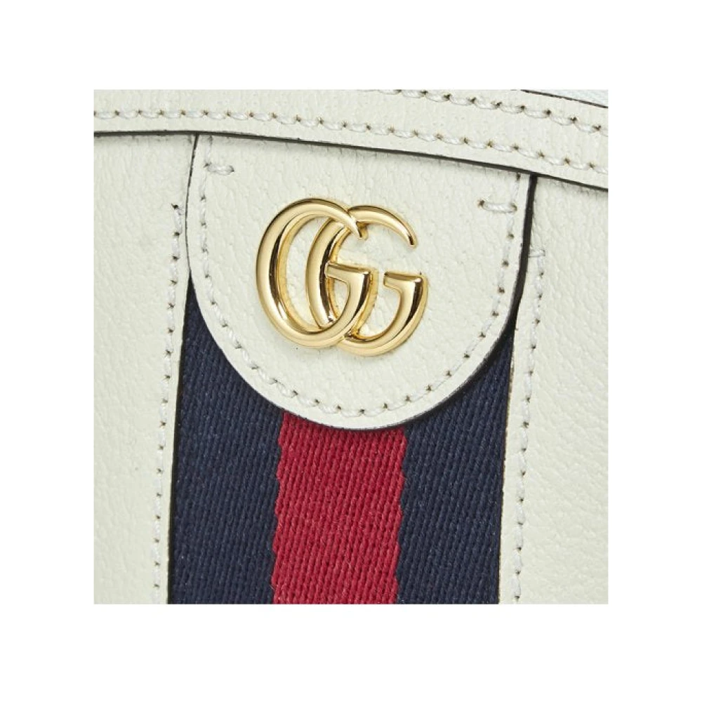 Gucci Ophidia Leren en Sherry Handtas White Dames