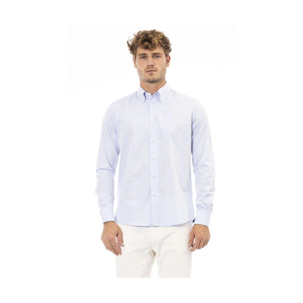 Baldinini Italiaanse stijl Regular Fit Blauw overhemd Blue Heren