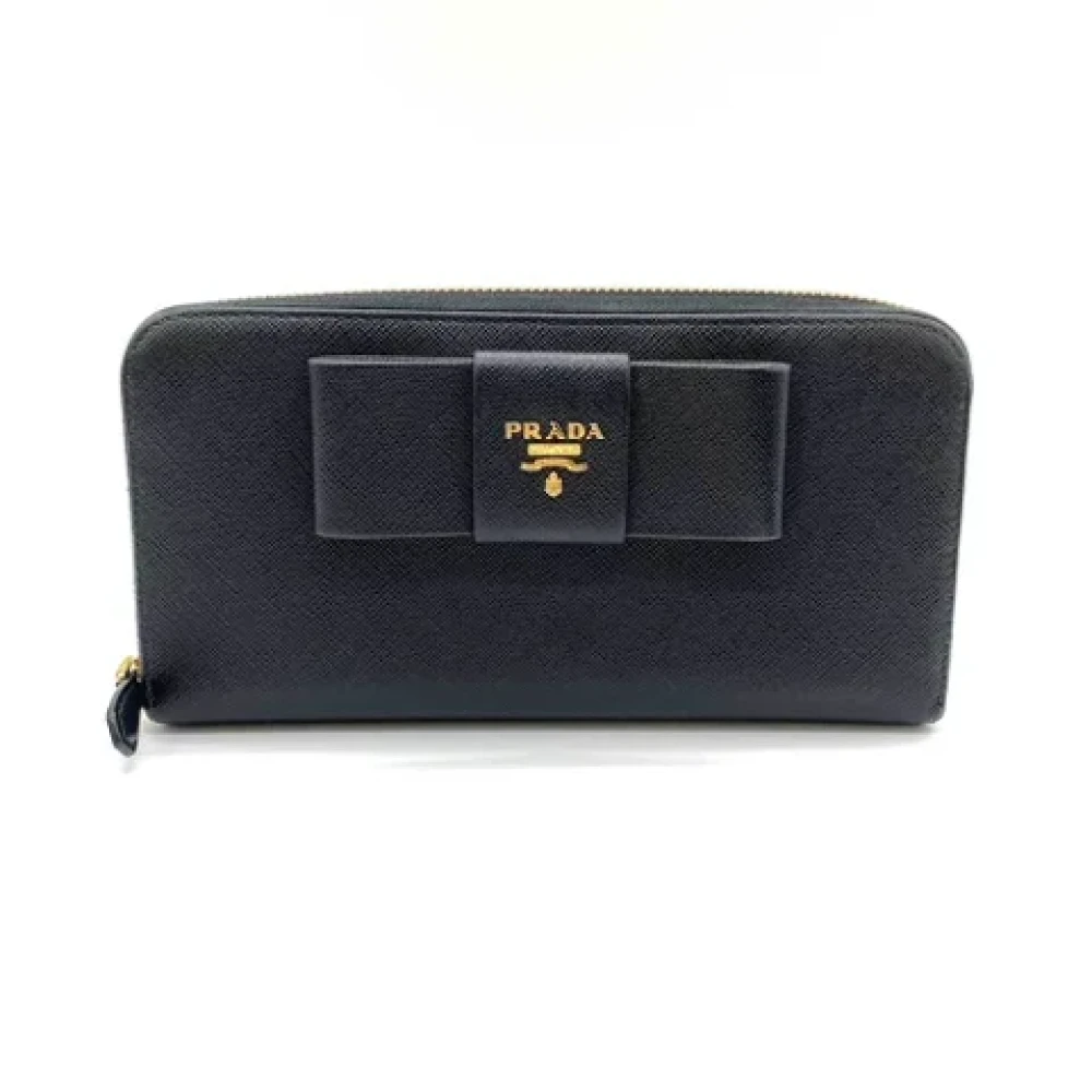 Prada Vintage Pre-owned Fabric wallets Black Dames