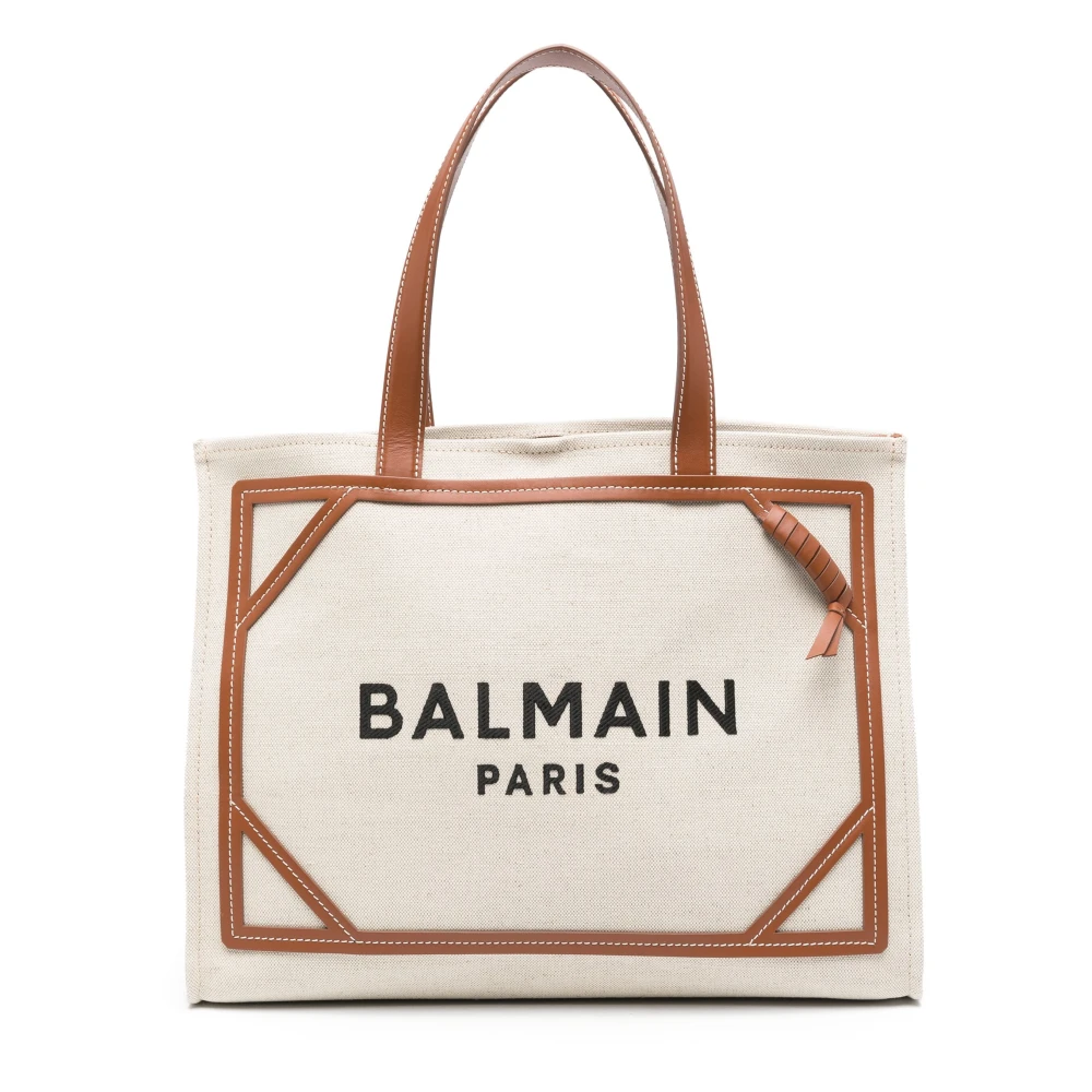 Balmain Naturel Bruine Shopper Tas Beige Dames