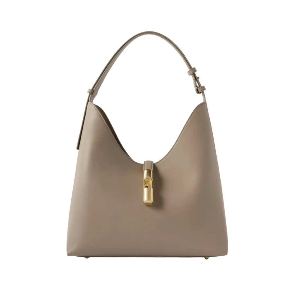Furla Women's Gray Shoulder Bags, One Size, Goccia M Hobo