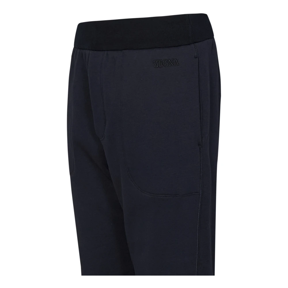 Ermenegildo Zegna Blauwe Joggers Casual Broek Blue Heren