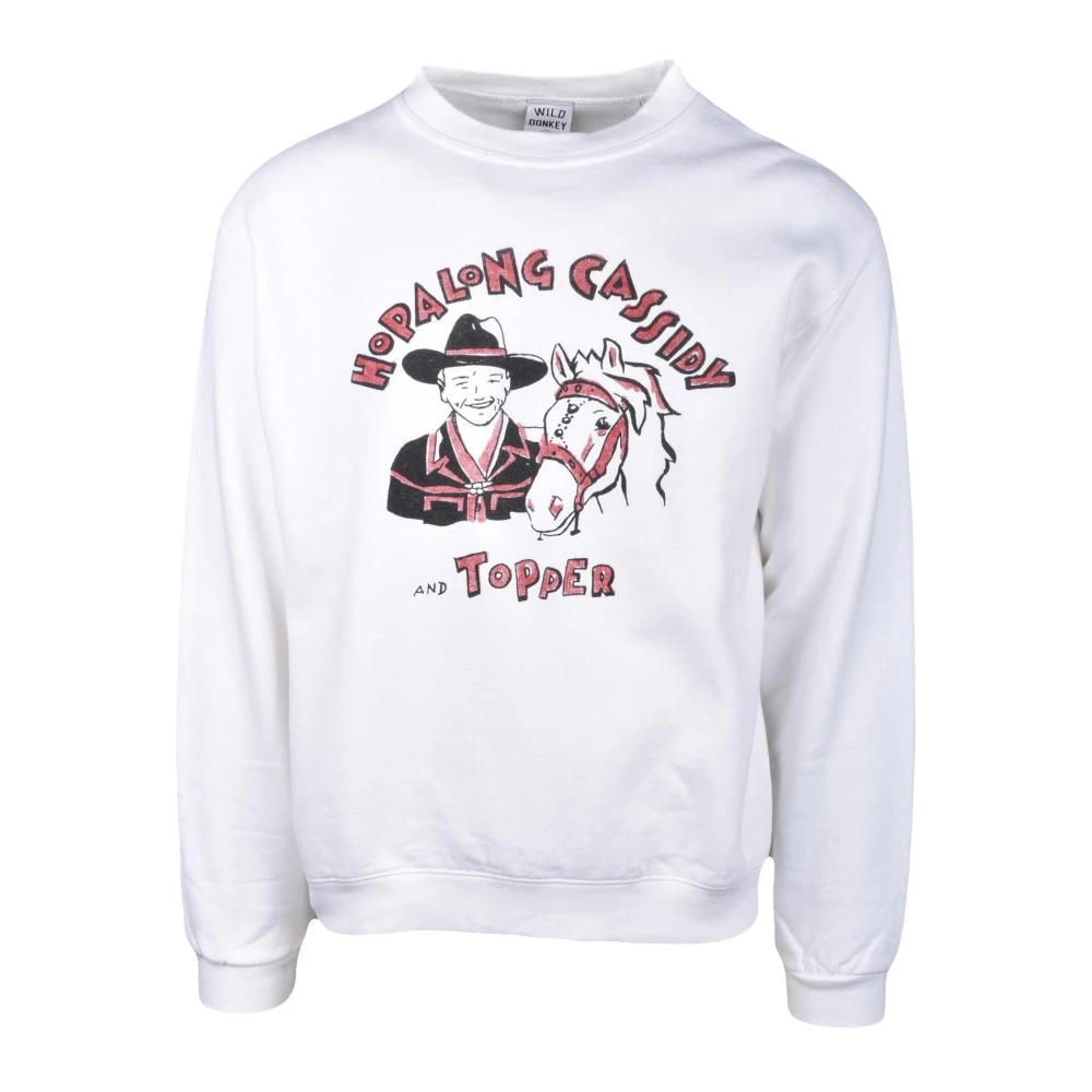 Wild Donkey Katoenmix Stijlvol T-shirt White Heren