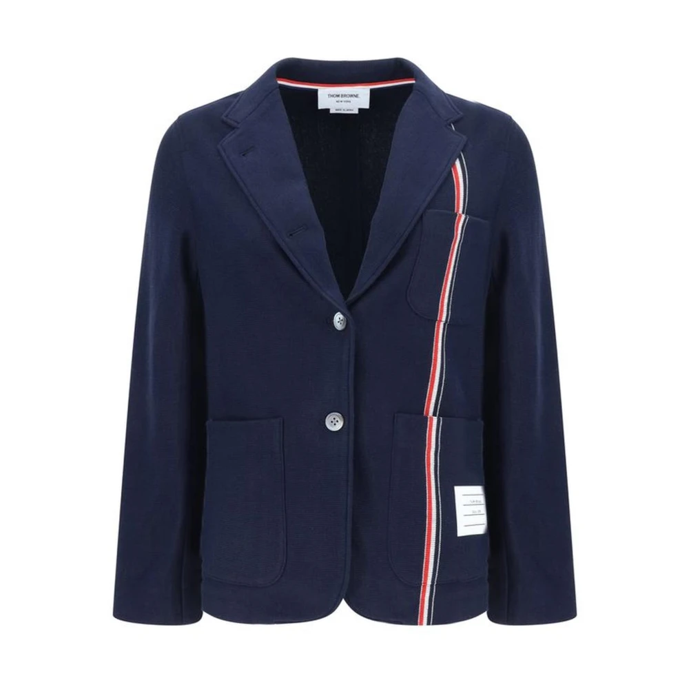 Thom Browne Klassieke Revers Katoenen Blazer Jas Multicolor Dames
