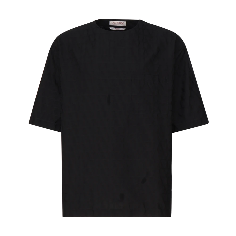 Valentino Garavani Zwarte T-shirts en Polos met Toile Iconographe Motief Black Heren