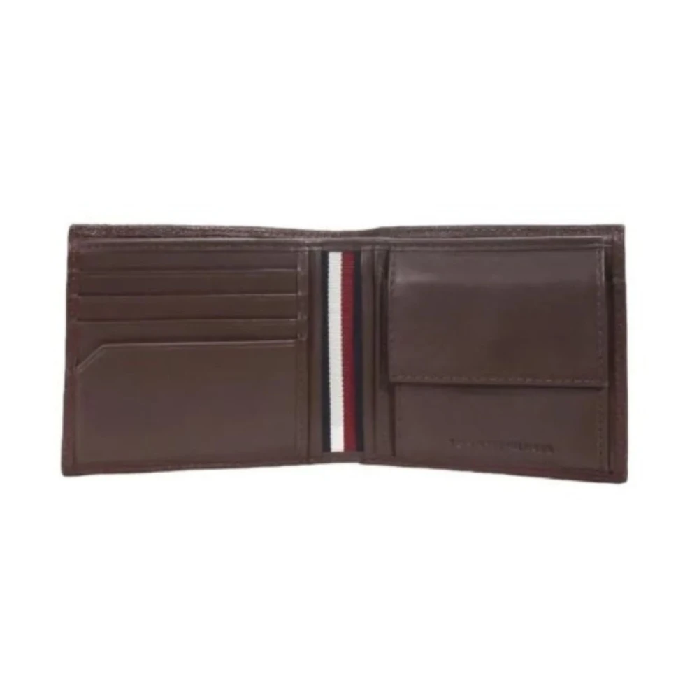 Tommy Hilfiger Heren Premium Portemonnee met Muntvak Brown Heren
