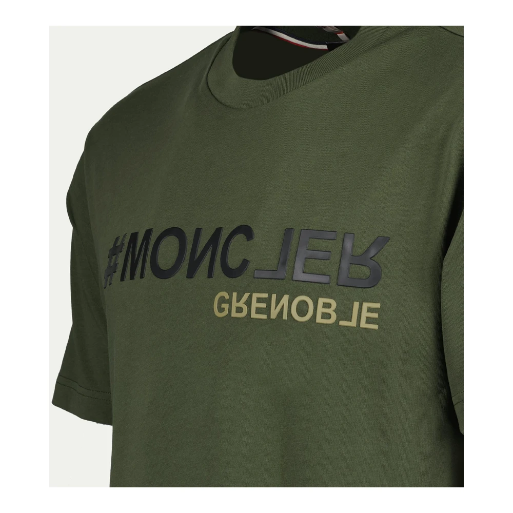 Moncler Groene Khaki T-shirt Grenoble Collectie Green Heren