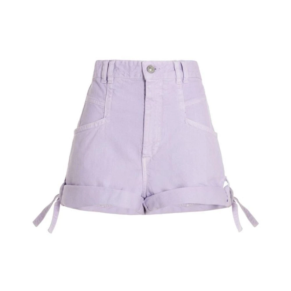 Isabel Marant Women's Purple Denim Shorts, Xs, Naesqui Denim Shorts