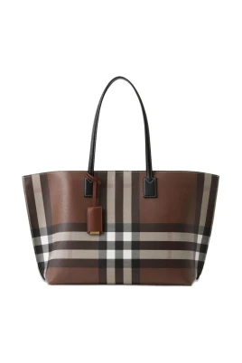 Haymarket Check Läder Tote Bag