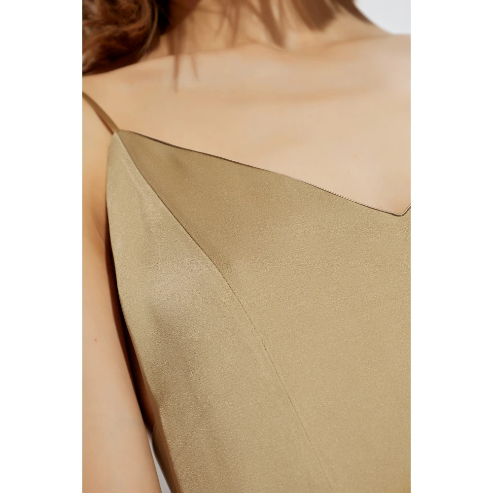 Forte Jurk met bandjes Beige Dames