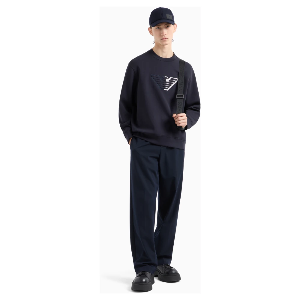 Emporio Armani Blauwe Sweater Collectie Blue Heren