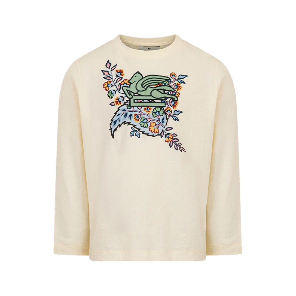 Etro Blommig Paisley Print Barn T-shirt White, Flicka