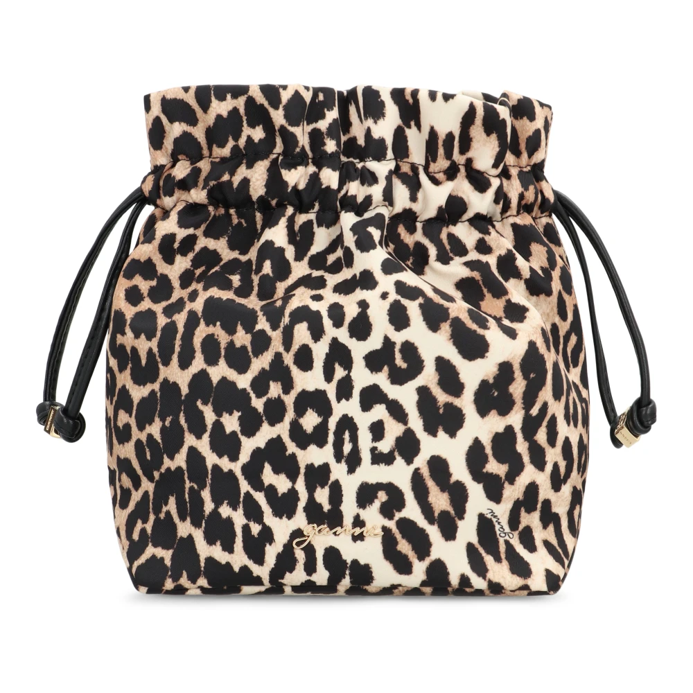 Ganni Women's Brown Bou Bucket Pouch - Bucket Bags - One Size - Bags