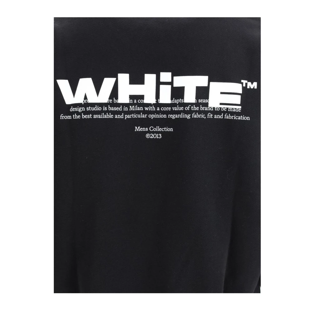 Off White Minimalist Monogram Skate Sweatshirt Black Heren