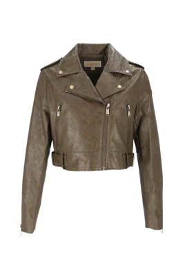 Crinkled Moto Jacket