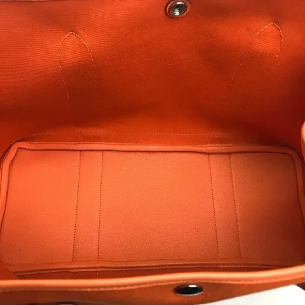 Hermès Vintage Pre-owned Leather shoulder-bags Orange Dames