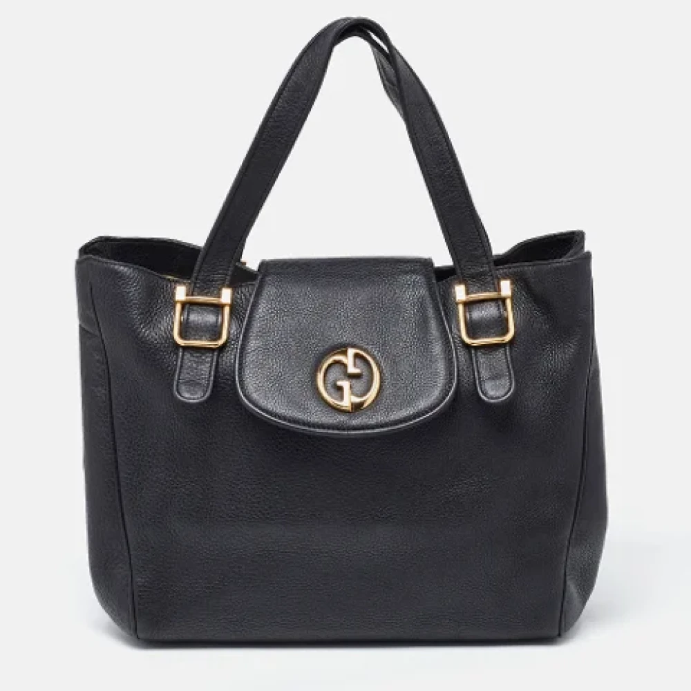 Gucci Vintage Pre-owned Leather totes Black Dames