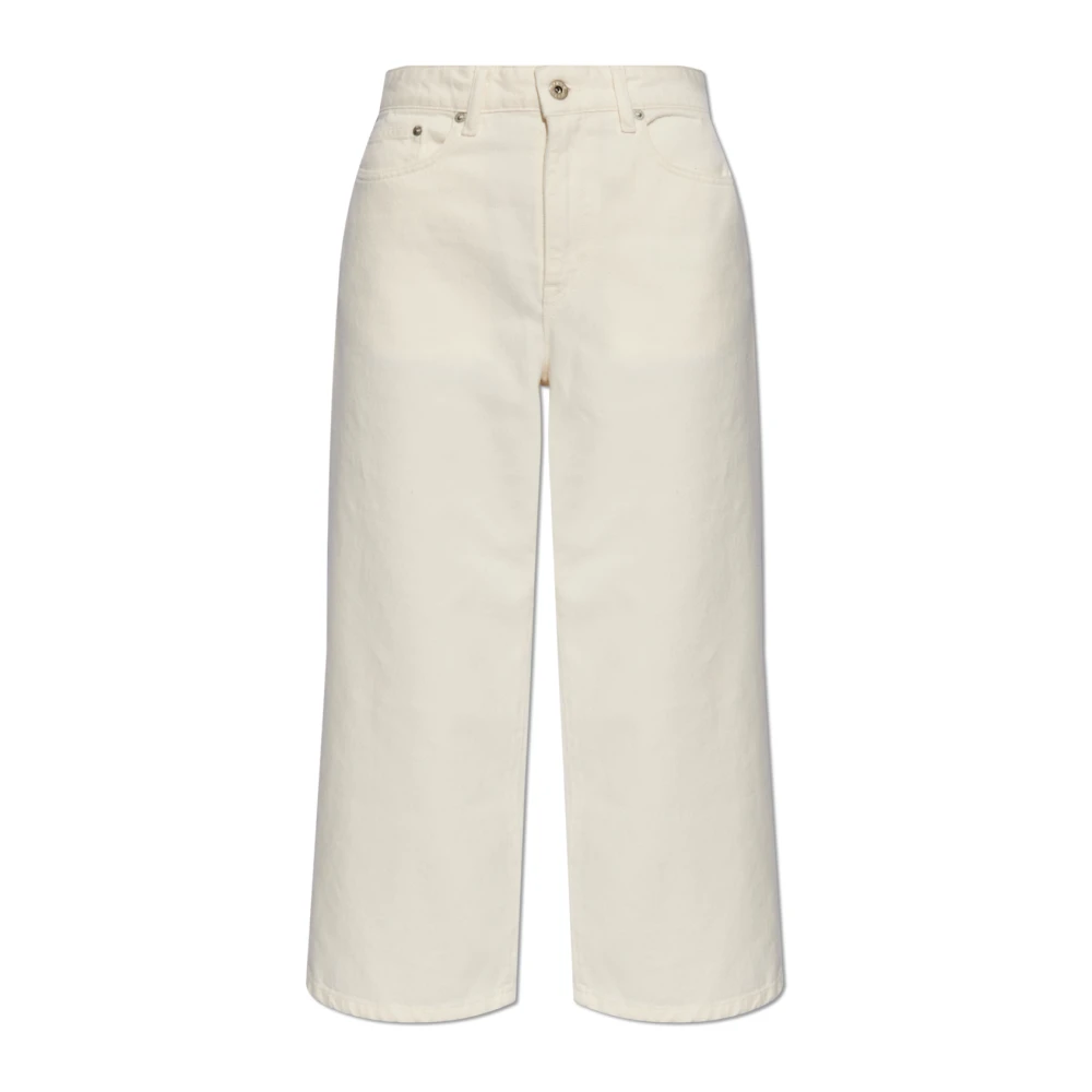 Kenzo Solid Sumire Cropped Jeans White Dames