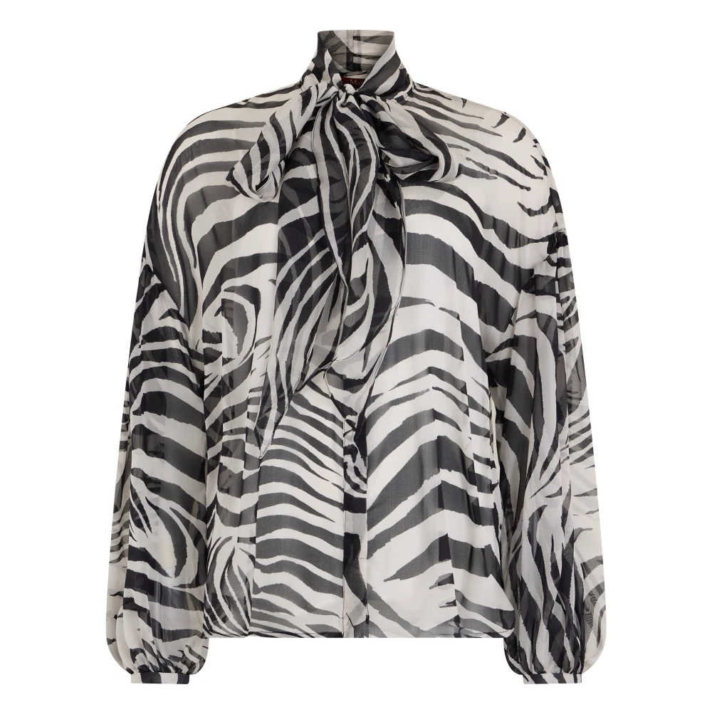 Max Mara Studio Multicolor Blouses, Female, L, Ballata Blouse