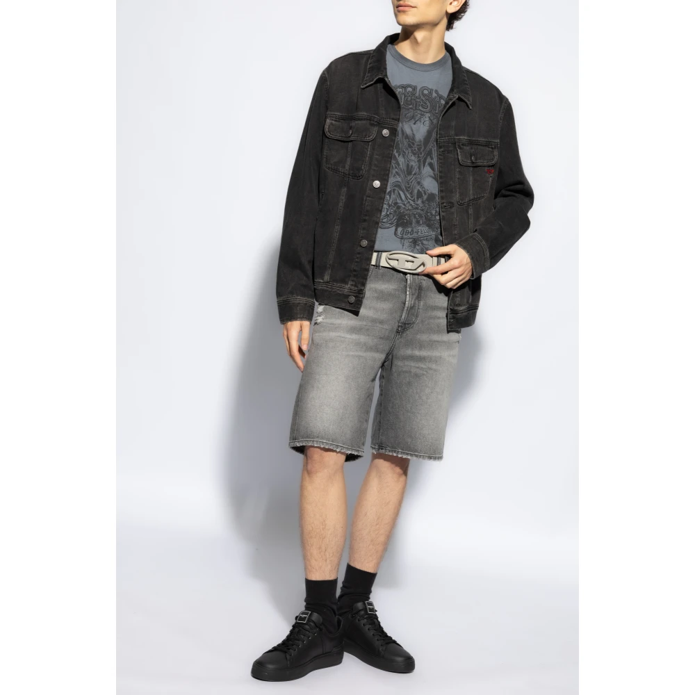 Diesel Denim Shorts `Regular-Short` Gray Heren