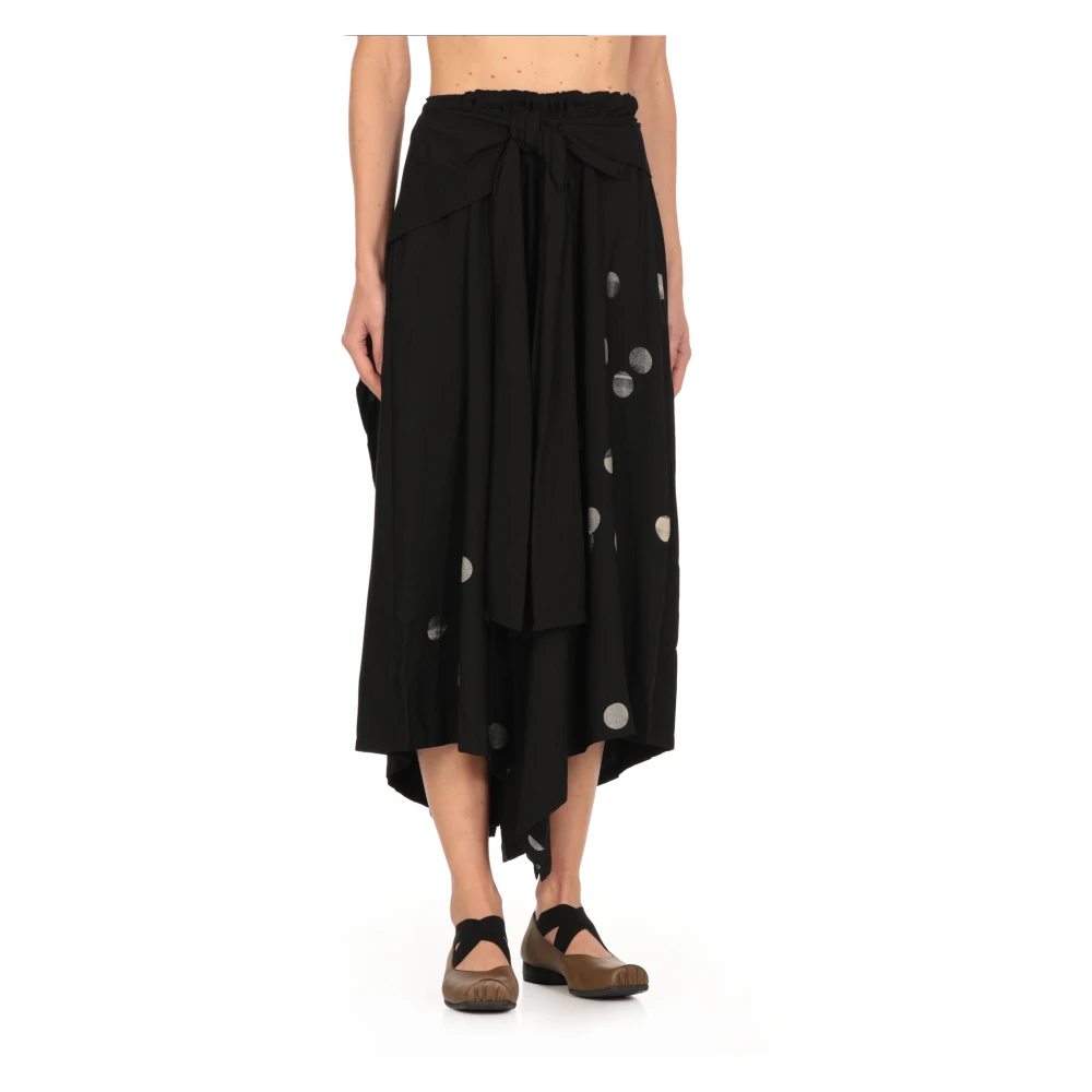 Y-3 Zwarte Rok met Elastische Taille Black Dames