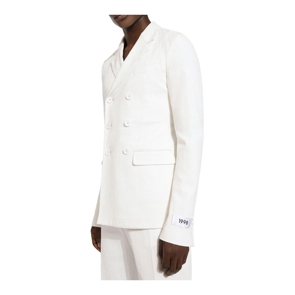 Dolce & Gabbana Enkelborst Katoenen Jas White Heren
