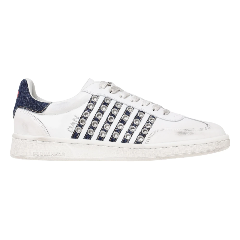 Dsquared2 Men's White Sneakers, 7 Uk, Casual Trainers For Everyday Wear