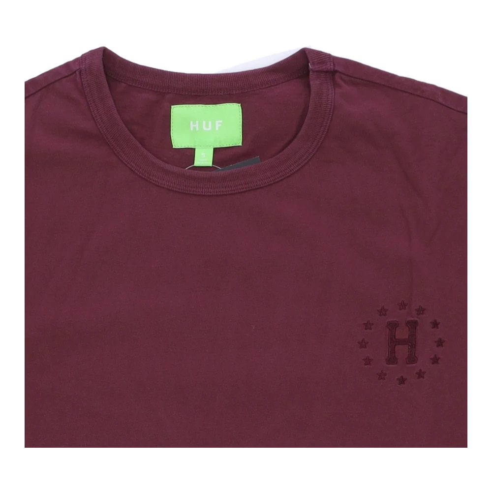 HUF Galaxies Relaxed Top Wijn T-shirt Red Heren